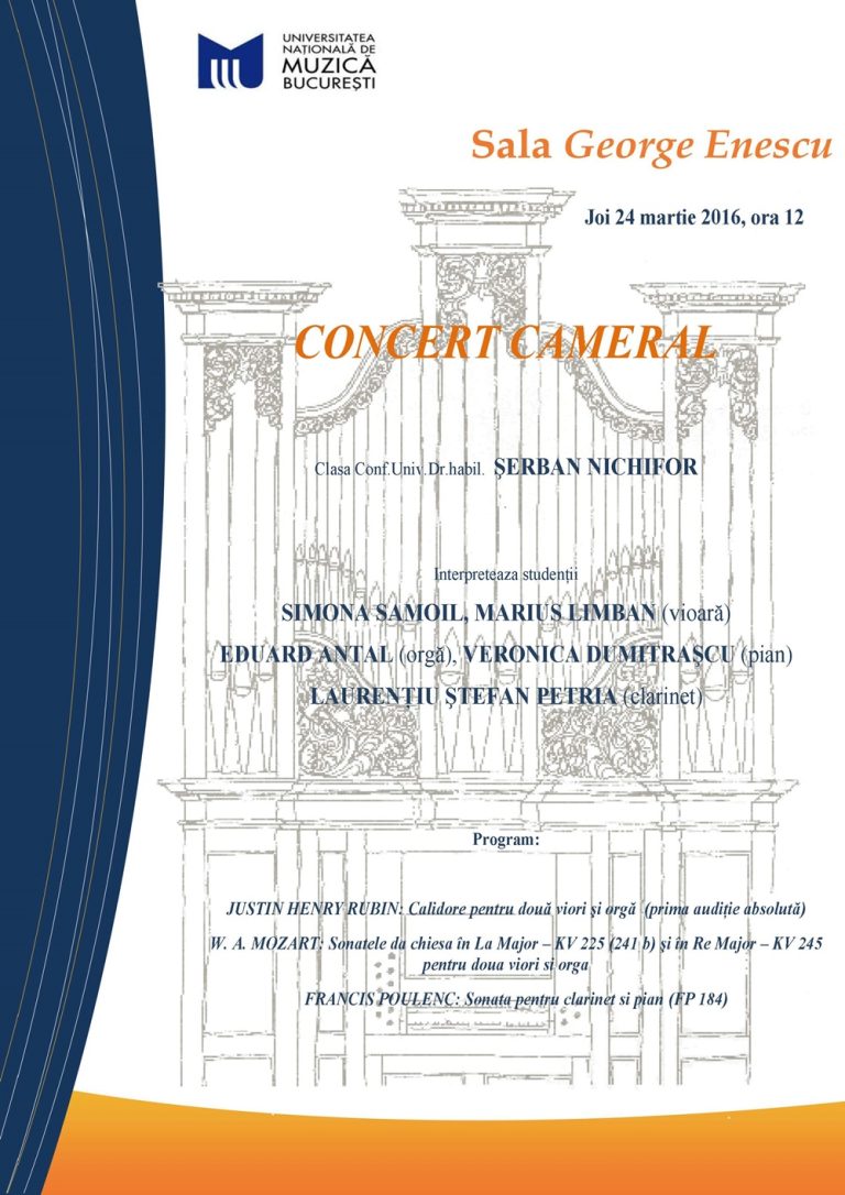 Concert cameral – clasa conf.univ.dr.habil. Șerban Nichifor