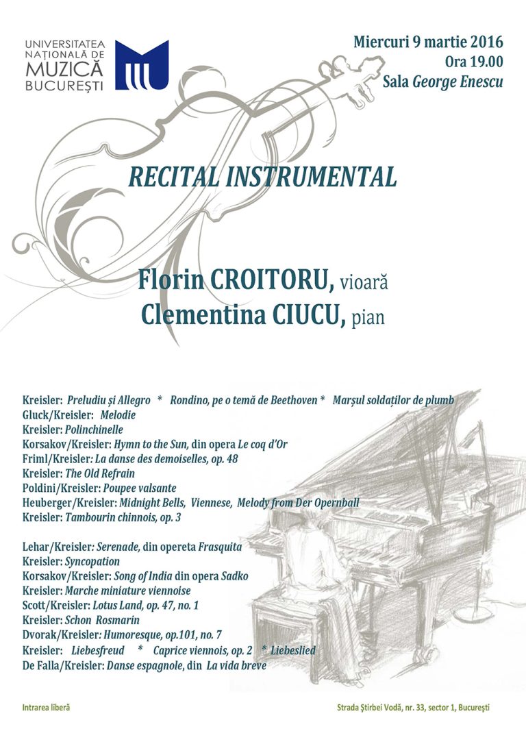 Recital Instrumental Florin Croitoru si Clementina Ciucu