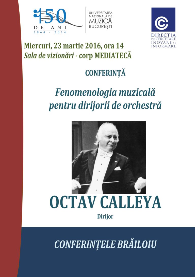 Conferința : Fenomenologia muzicală pentru dirijorii de orchestră