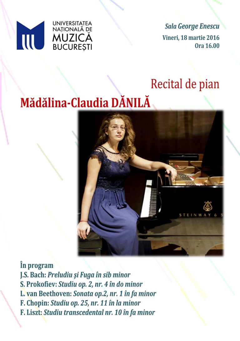 Recital de pian: Mădălina – Claudia Dănilă