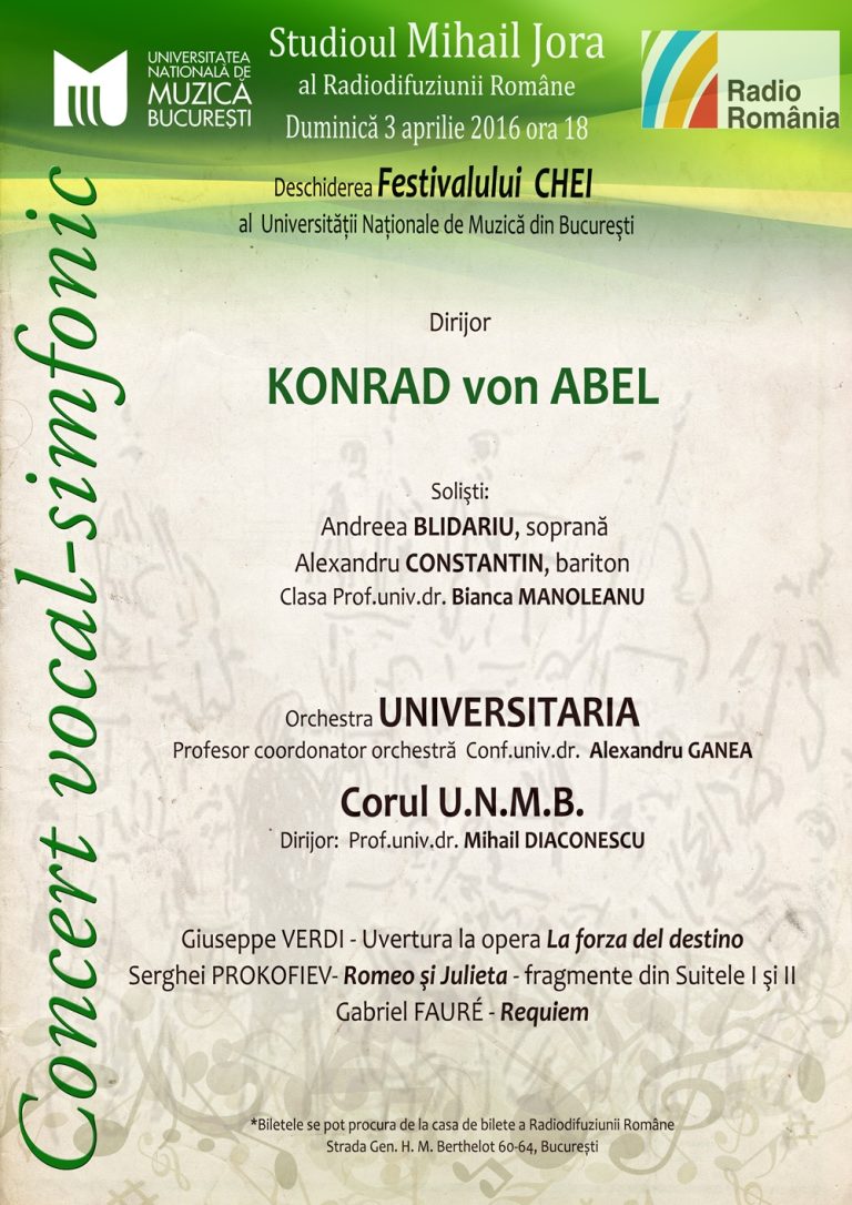 Festivalul CHEI – Concert vocal-simfonic