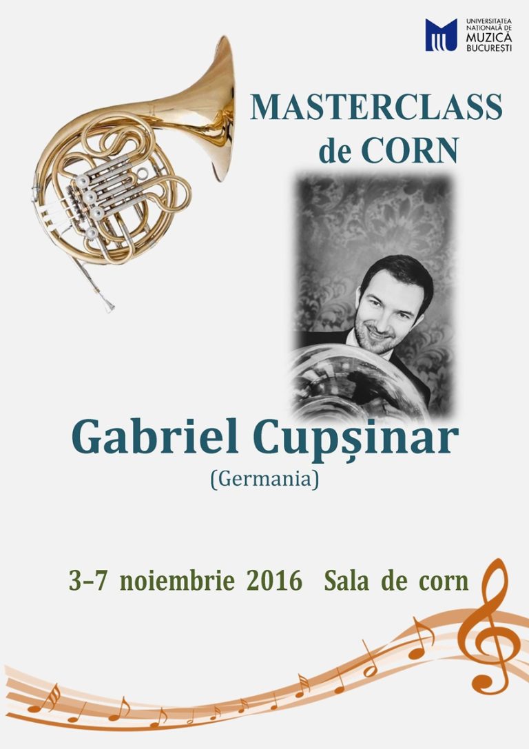  MASTERCLASS de CORN  – Gabriel Cupșinar3-7 noiembrie