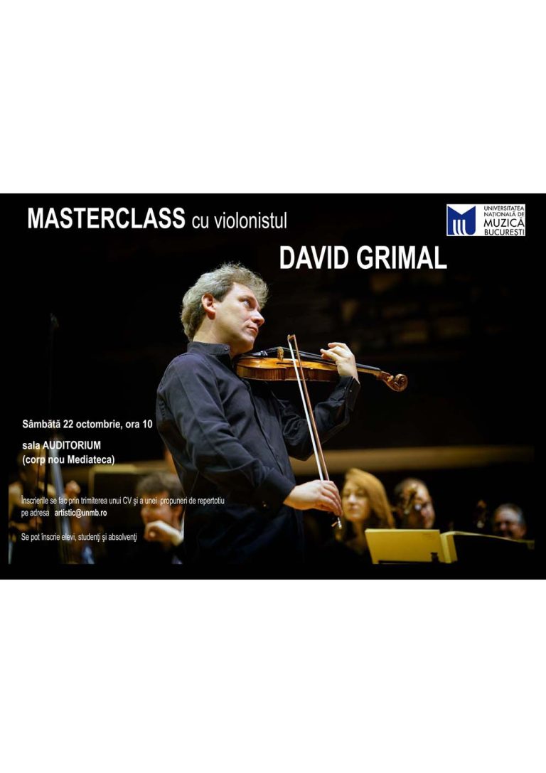 Masterclass cu violonistul David Grimal